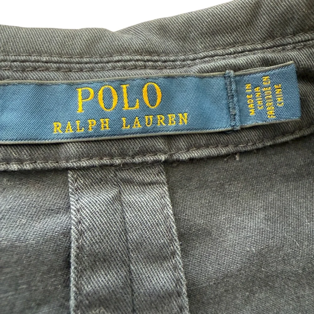 Vintage Polo Ralph Lauren Cotton Twill Blazer Jacket Preppy Navy Blue Mens M